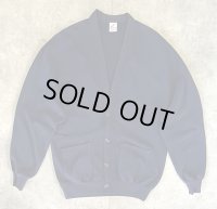 80'S JERZEES スウェット カーディガン 無地 ネイビー USA製 (VINTAGE)