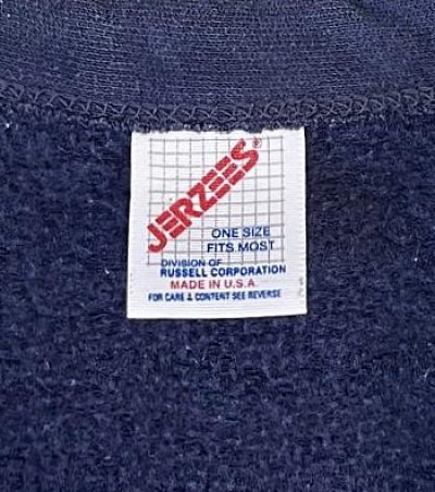 画像2: 80'S JERZEES スウェット カーディガン 無地 ネイビー USA製 (VINTAGE)