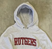 他の写真1: 90'S CHAMPION "RUTGERS" 刺繍タグ リバースウィーブ パーカー ヘザーグレー USA製 (VINTAGE)