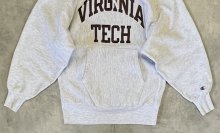 他の写真3: 90'S CHAMPION "VIRGINIA TECH" 刺繍タグ リバースウィーブ パーカー ヘザーグレー USA製 (VINTAGE)