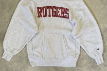 他の写真3: 90'S CHAMPION "RUTGERS" 刺繍タグ リバースウィーブ パーカー ヘザーグレー USA製 (VINTAGE)