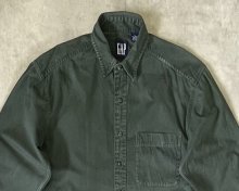 他の写真1: 90'S GAP 旧タグ ツイルシャツ ダークグリーン (VINTAGE)