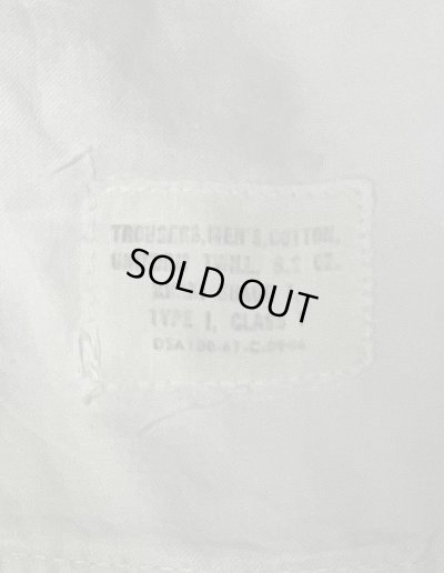 画像4: 60'S アメリカ軍 US ARMY コットン100% チノパンツ TALONアルミジップ (VINTAGE)