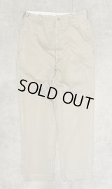 60'S アメリカ軍 US ARMY コットン100% チノパンツ TALONアルミジップ (VINTAGE)