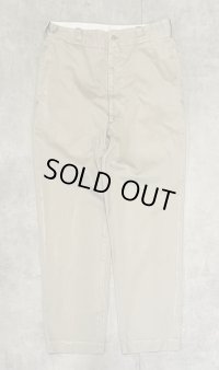 60'S アメリカ軍 US ARMY コットン100% チノパンツ TALONアルミジップ (VINTAGE)