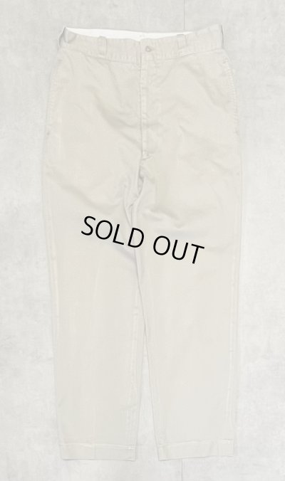 画像1: 60'S アメリカ軍 US ARMY コットン100% チノパンツ TALONアルミジップ (VINTAGE)