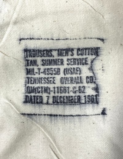 画像3: 60'S アメリカ軍 USAF コットン100% チノパンツ RAPIDアルミジップ (VINTAGE)