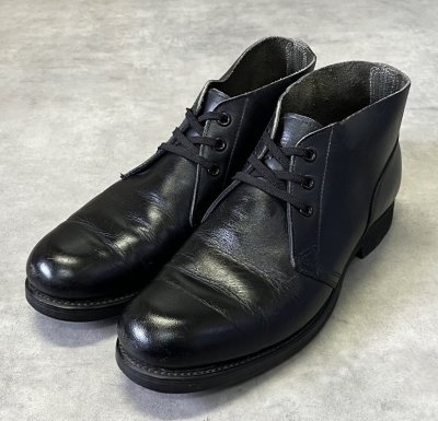 画像1: 60'S アメリカ軍 US NAVY "BELLEVILLE SHOE MFG CO製" 3アイレット スチール無し レザー チャッカブーツ (VINTAGE)