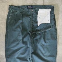 他の写真1: 90'S RALPH LAUREN "クレストロゴ" ツープリーツ チノパンツ グリーン USA製 (VINTAGE)