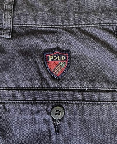 画像4: 90'S RALPH LAUREN "THE CLASSIC GOLF PANT" ツープリーツ チノパンツ ネイビー (VINTAGE)
