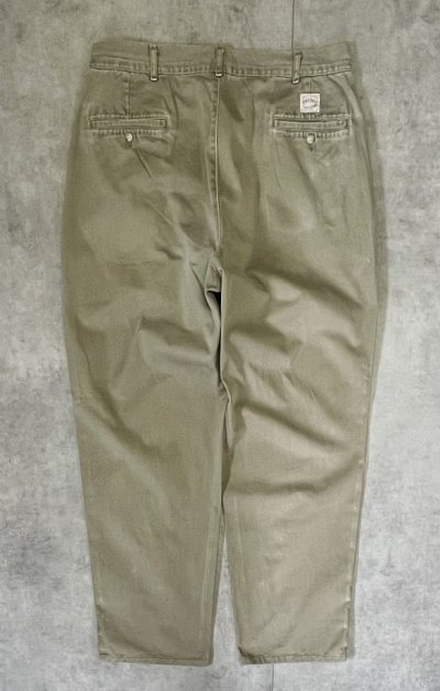 画像3: 90'S RALPH LAUREN "ボックスロゴ" ツープリーツ チノパンツ オリーブ USA製 (VINTAGE)