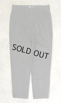 90'S RALPH LAUREN "ANDREW PANT" ツープリーツ チノパンツ ブラック (VINTAGE)