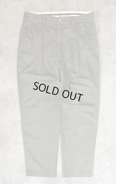 画像1: 90'S RALPH LAUREN "ANDREW PANT" ツープリーツ チノパンツ カーキ (VINTAGE)