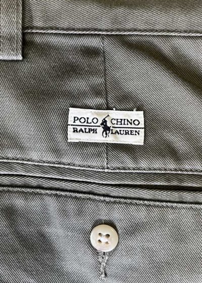 画像4: 90'S RALPH LAUREN "ANDREW PANT" ツープリーツ チノパンツ カーキ (VINTAGE)