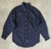 画像1: 90'S RALPH LAUREN ツイル BDシャツ ネイビー (VINTAGE) (1)
