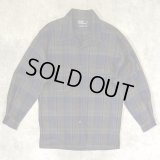 90'S RALPH LAUREN ウール オープンカラーシャツ チェック柄 USA製 (VINTAGE)