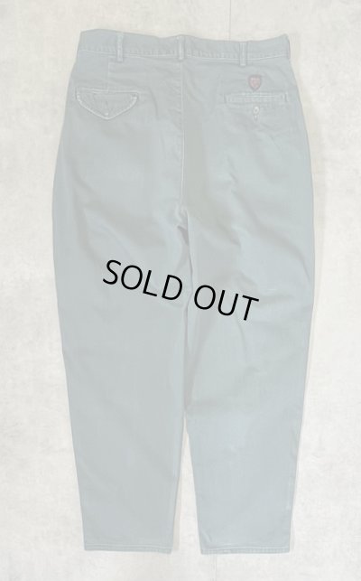 画像3: 90'S RALPH LAUREN "クレストロゴ" ツープリーツ チノパンツ グリーン USA製 (VINTAGE)