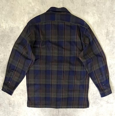 画像3: 90'S RALPH LAUREN ウール オープンカラーシャツ チェック柄 USA製 (VINTAGE)