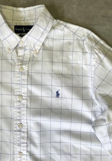 他の写真2: 90'S RALPH LAUREN "CLASSIC FIT" ピンオックス BDシャツ グラフチェック (VINTAGE)