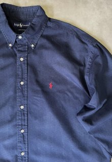 他の写真2: 90'S RALPH LAUREN ツイル BDシャツ ネイビー (VINTAGE)