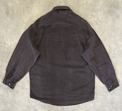 画像3: 90'S FIVE BROTHER シャモアクロス ワークシャツ フェードブラック (VINTAGE)