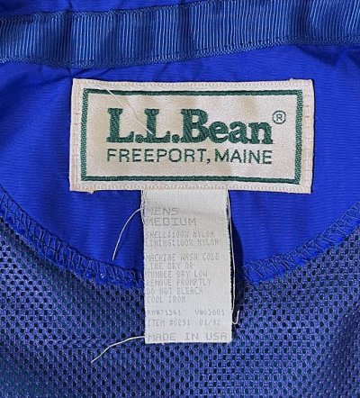 画像2: 90'S LL Bean ナイロン バギーズジャケット グリーン/ブルー USA製 (VINTAGE)