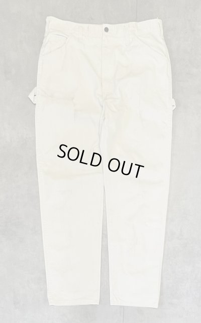 画像3: 80'S DICKIES チビタグ ペインターパンツ 42TALONジップ オフホワイト W38L32 USA製 (VINTAGE)