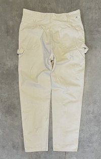80'S DICKIES チビタグ ペインターパンツ 42TALONジップ オフホワイト W38L32 USA製 (VINTAGE)
