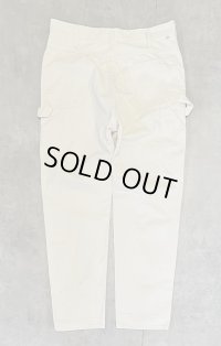 80'S DICKIES チビタグ ペインターパンツ 42TALONジップ オフホワイト W38L32 USA製 (VINTAGE)
