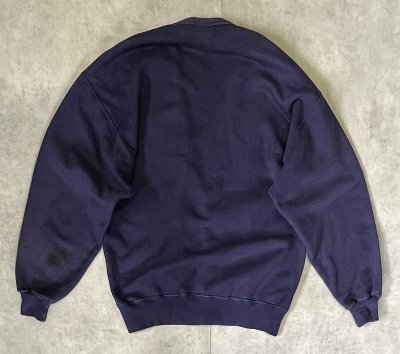 画像3: 80'S LL Bean by RUSSELL ATHLETIC スウェットカーディガン ナス紺 USA製 (VINTAGE)