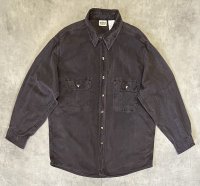 90'S FIVE BROTHER シャモアクロス ワークシャツ フェードブラック (VINTAGE)
