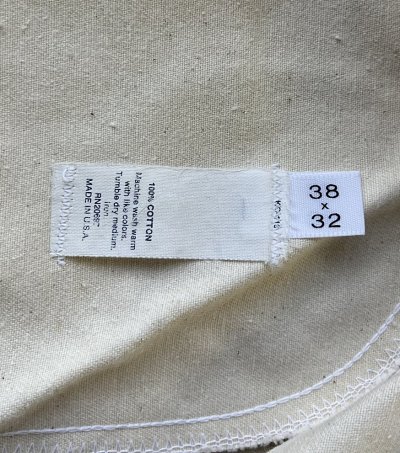 画像4: 80'S DICKIES チビタグ ペインターパンツ 42TALONジップ オフホワイト W38L32 USA製 (VINTAGE)