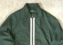 他の写真1: 90'S J.CREW 旧タグ スタンドカラー ナイロン ライダースジャケット グリーン/ホワイトライン (VINTAGE)