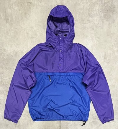 画像1: 90'S PATAGONIA 旧タグ "FEATHER WEIGHT SHELL PULLOVER" リップストップ アノラック パープル/ブルー (VINTAGE)