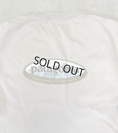 画像2: 90'S PATAGONIA "BENEFICIAL T'S" オーバルロゴ バックプリント 長袖 Tシャツ ベージュ (VINTAGE)