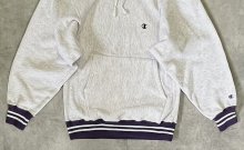 他の写真3: 90'S CHAMPION 刺繍タグ リバースウィーブ リブライン入り パーカー アッシュグレー USA製 (VINTAGE)