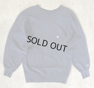 画像1: 90'S CHAMPION 刺繍タグ リバースウィーブ 無地 ネイビー USA製 (VINTAGE)