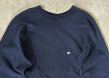 他の写真1: 90'S CHAMPION 刺繍タグ リバースウィーブ 無地 ネイビー USA製 (VINTAGE)