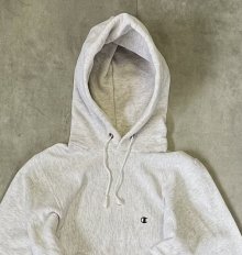 他の写真1: 90'S CHAMPION 刺繍タグ リバースウィーブ リブライン入り パーカー アッシュグレー USA製 (VINTAGE)