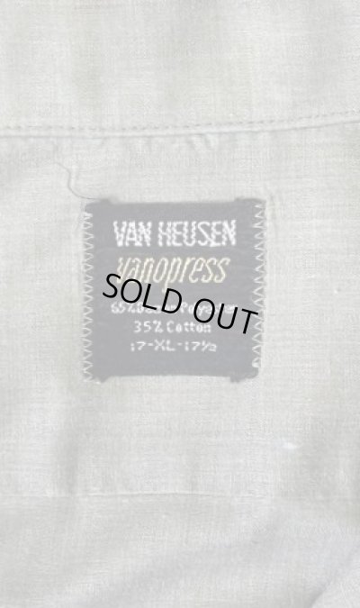 画像2: 60'S VAN HEUSEN "VANOPRESS" オープンカラーシャツ カーキ (VINTAGE)
