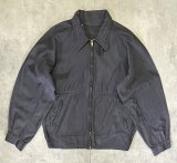 50'S UNKNOWN チンスト付き バックプリーツ ドリズラージャケット CONMATICジップ チャコール (VINTAGE)