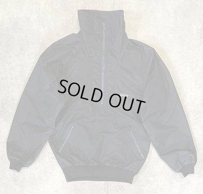 画像1: 80'S PATAGONIA 三角タグ ハーフジップ ナイロン アノラックジャケット ブラック USA製 (VINTAGE)