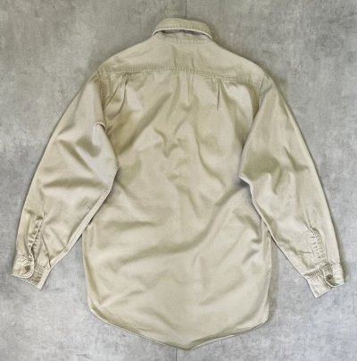 画像4: 60'S LEE "CHETOPA" マチ付き 長袖 ワークシャツ ベージュ USA製 (VINTAGE)