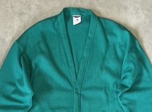 他の写真1: 90'S JERZEES スウェット カーディガン 無地 グリーン (VINTAGE)