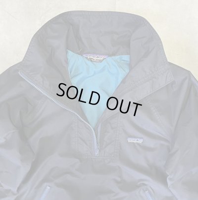 画像3: 80'S PATAGONIA 三角タグ ハーフジップ ナイロン アノラックジャケット ブラック USA製 (VINTAGE)