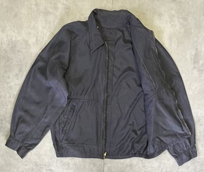 画像4: 50'S UNKNOWN チンスト付き バックプリーツ ドリズラージャケット CONMATICジップ チャコール (VINTAGE)