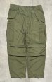 画像1: 60'S アメリカ軍 US ARMY M-65 フィールドパンツ SCOVILLアルミジップ  M-R (VINTAGE) (1)