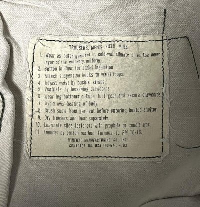 画像4: 60'S アメリカ軍 US ARMY M-65 フィールドパンツ SCOVILLアルミジップ  M-R (VINTAGE)