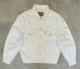 90'S LEVIS "70503" スモールe 4thモデル デニムジャケット ホワイト チュニジア製 (VINTAGE)