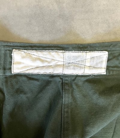 画像2: 50'S フランス軍 ベルト付き メカニックワークパンツ ECLAIRダブルジップ (VINTAGE)